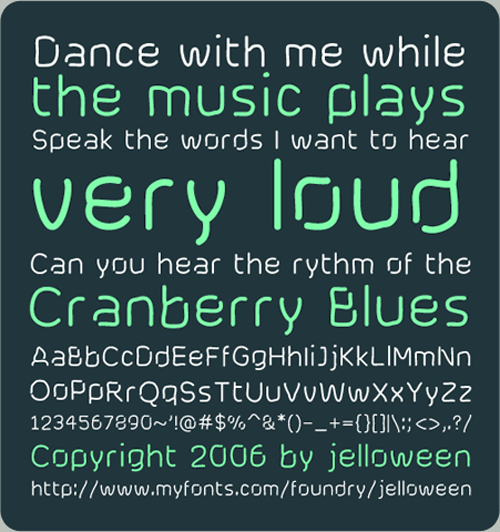Font__CRANBERRY_BLUES_by_jelloween