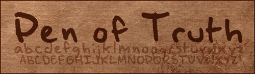Pen_of_Truth___FREE_FONT_by_Sonira