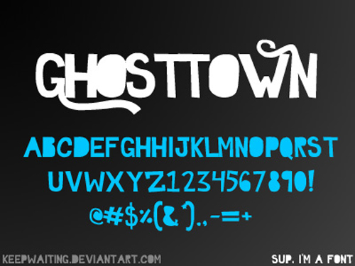 TTF_FONT___GHOSTTOWN_by_KeepWaiting