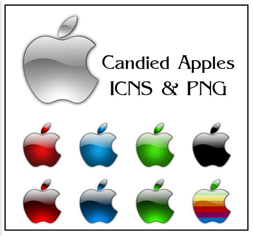 candied apples icons