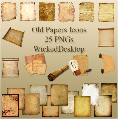 old papers icons