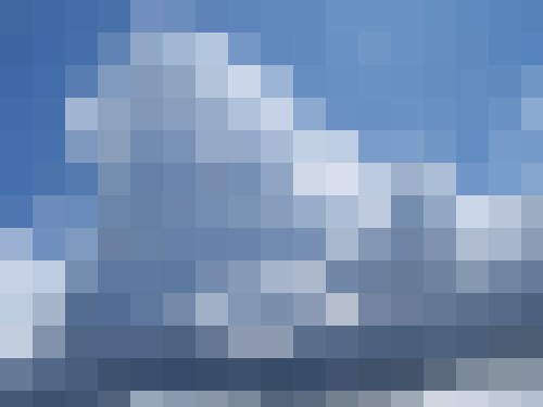 pixelated clouds