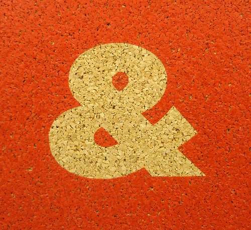 cork board ampersand