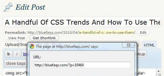 short links wordpress